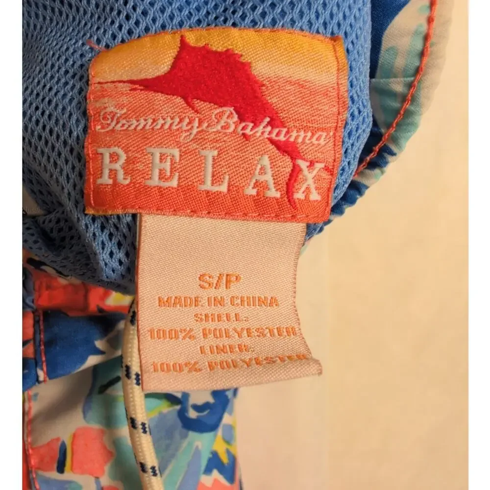 Tommy Bahama Relax blue floral swim trunks Size Small Beachy Tropical Vacation